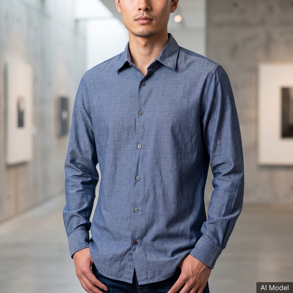 John Varvatos USA Button Down Mens Small Blue Long Sleeve Textured Casual Shirt‎
